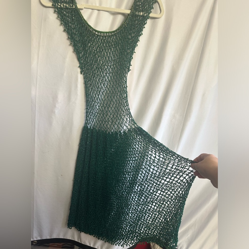 Green Crochet Dress
